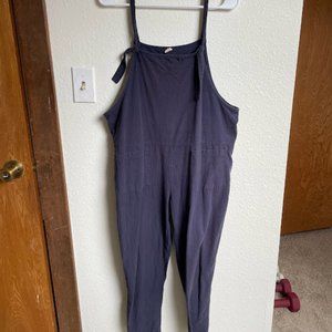 Navy Tie-Strap Overalls